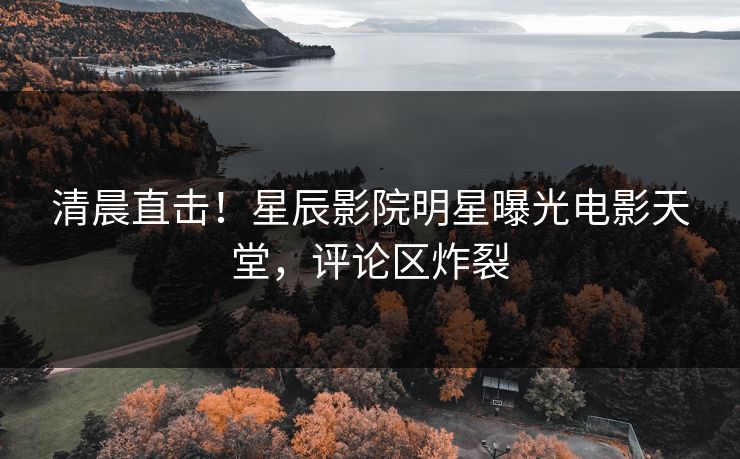 清晨直击！星辰影院明星曝光电影天堂，评论区炸裂